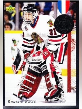 🇨🇦NOW $3🍀 Dominik Hasek 1992/93 Upper Deck hicago Blackhawks Hockey Card